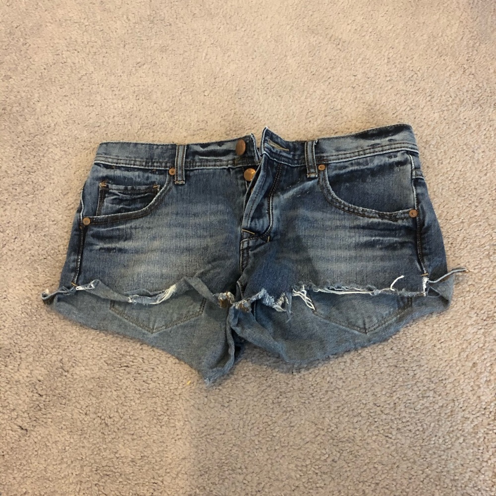 Free People denim shorts
